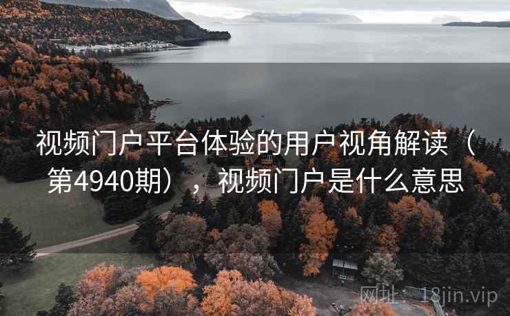 视频门户平台体验的用户视角解读（第4940期），视频门户是什么意思